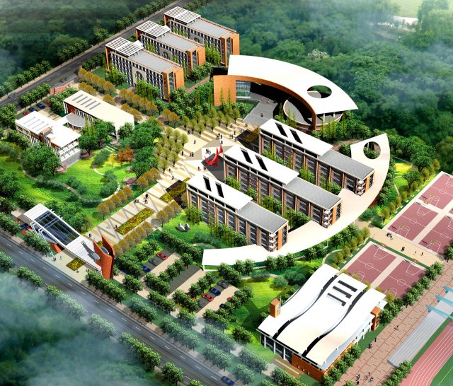 school building 098 3D Model .c4d .max .obj .3ds .fbx .stl .blend 