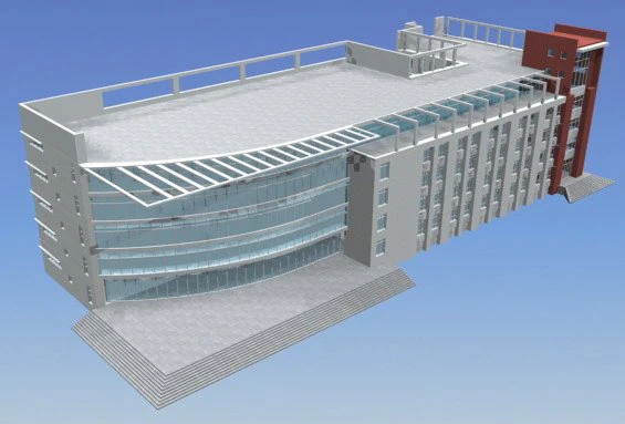 school building 101 3D Model .c4d .max .obj .3ds .fbx .stl .blend 