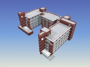 학교 건물 102 3D 모델