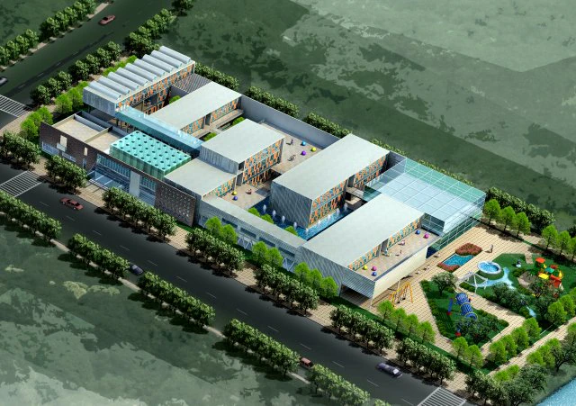 school building 103 3D Model .c4d .max .obj .3ds .fbx .stl .blend 