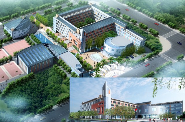 school building 105 3D 모델 .c4d .max .obj .3ds .fbx .stl .blend 