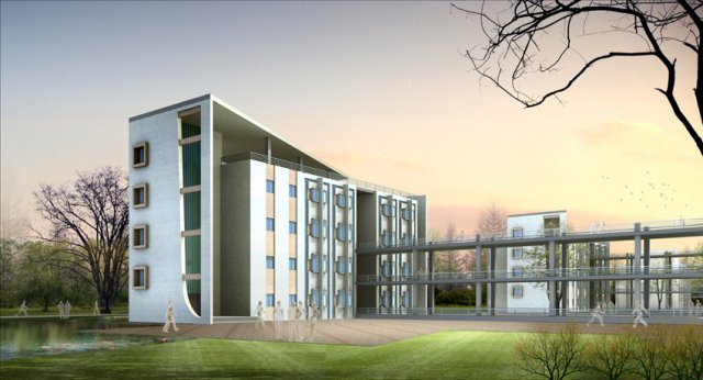 school building 114 3D 模型 .c4d .max .obj .3ds .fbx .stl .blend 