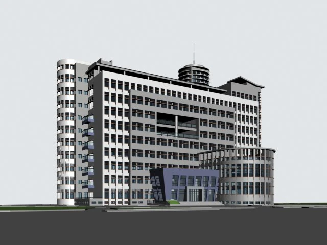 school building 116 3D Model .c4d .max .obj .3ds .fbx .stl .blend 