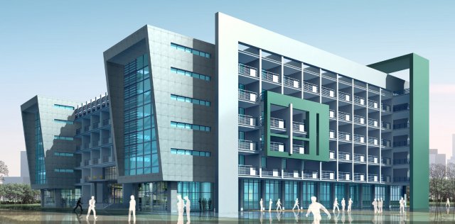school building 122 3D Model .c4d .max .obj .3ds .fbx .stl .blend 
