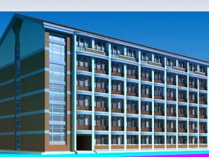 학교 건물 128 3D 모델