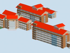 gedung sekolah 129 Model 3D