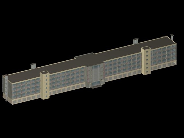 school building 133 Modelo 3D .c4d .max .obj .3ds .fbx .stl .blend 