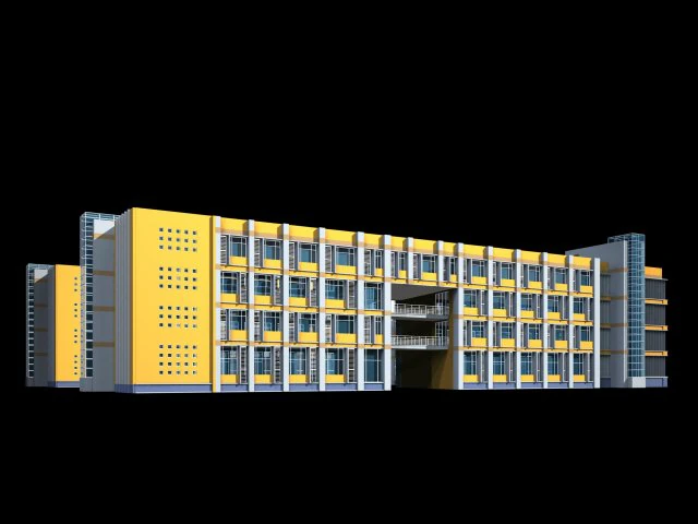 school building 137 3D Model .c4d .max .obj .3ds .fbx .stl .blend