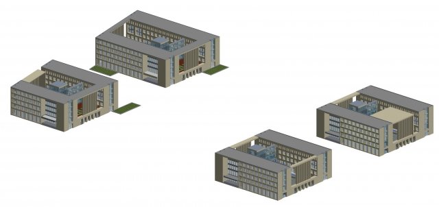 school building 149 Model 3D .c4d .max .obj .3ds .fbx .stl .blend 