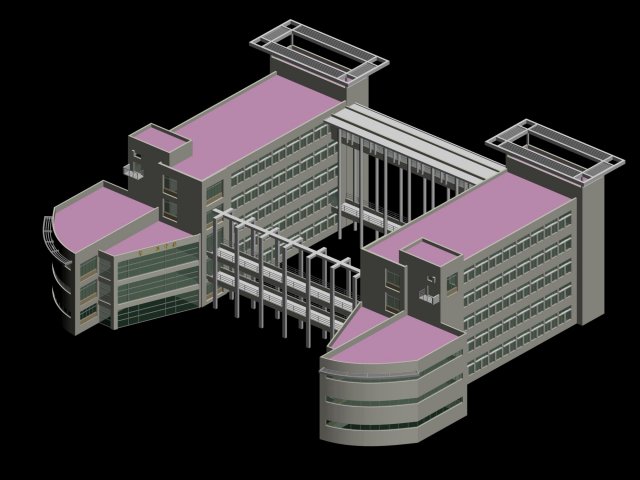 school building 152 Modelo 3D .c4d .max .obj .3ds .fbx .stl .blend 