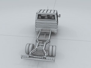 front of truck transport 35663 3D Model