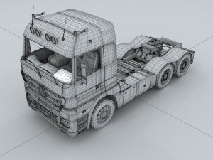 front of truck transport d1293 3D 模型