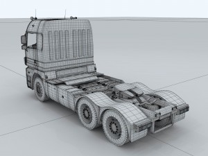 front of truck transport d1293 3D 模型