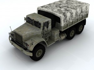military transport trucks 24638 3D Model