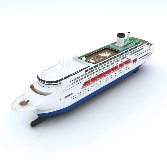 passenger boat transport 35548 3D Model .c4d .max .obj .3ds .fbx .stl .blend 