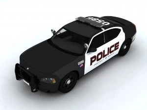 v&eacute;hicules de police Modèle 3D