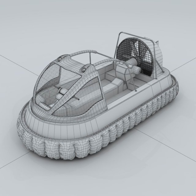 transport - air boat 3D Model .c4d .max .obj .3ds .fbx .stl .blend 