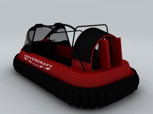 transport - air boat 3D Model