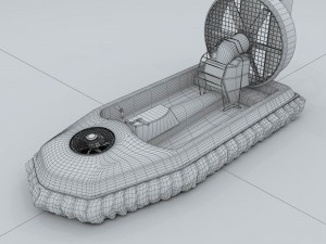 transport - air boat 01 3D 모델