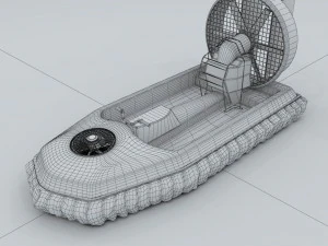 transport - air boat 01 3D Model