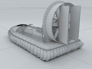 transport - air boat 01 3D 모델