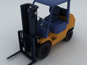 transport - truck forklift 3D Model