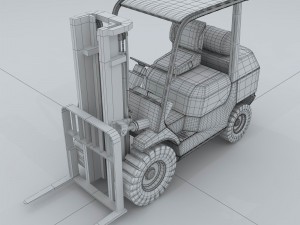 transport - truck forklift 3D Model