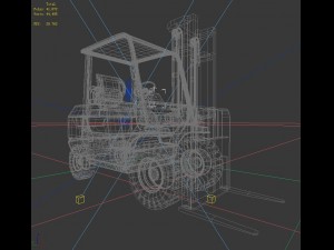 transport - truck forklift 3D Model
