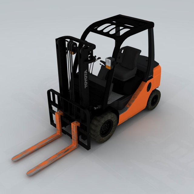 transport - truck forklift 02 Model 3D .c4d .max .obj .3ds .fbx .stl .blend