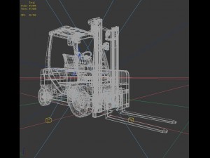 transport - truck forklift 02 Model 3D