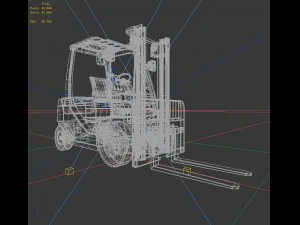 transport - truck forklift 02 3D Model
