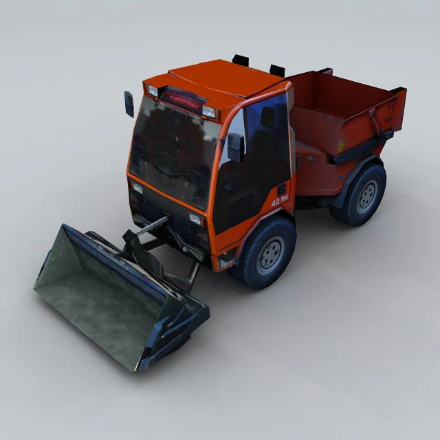 transport - truck forklift 03 3D Model .c4d .max .obj .3ds .fbx .stl .blend