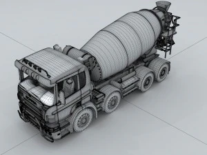 transport cement mixer d1298 3D Model
