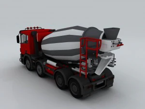 transport cement mixer d1298 3D Model