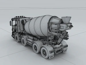 transport cement mixer d1298 3D Model