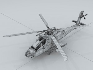 transport helicopter 76665 3D Model