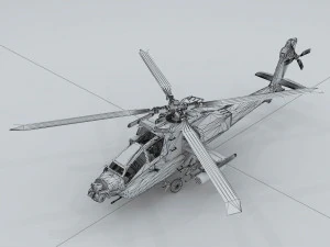 transport helicopter 76665 3D Model