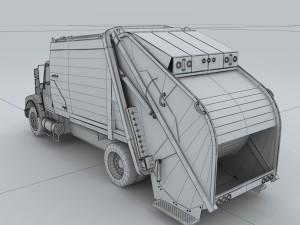 transport refuse removal vehicles 58521 Modello 3D