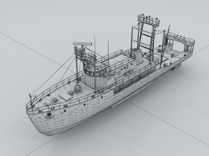 transport ship 89384 3D Model