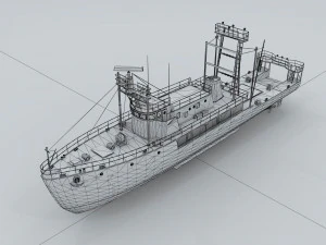 transport ship 89384 3D Model