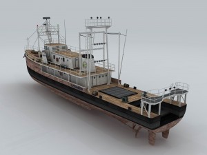 transport ship 89384 3D Model