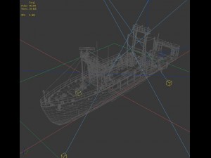 transport ship 89384 3D Model