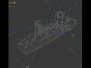 transport ship 89384 3D Model
