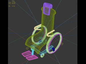 transport wheelchair d8104 3D Model