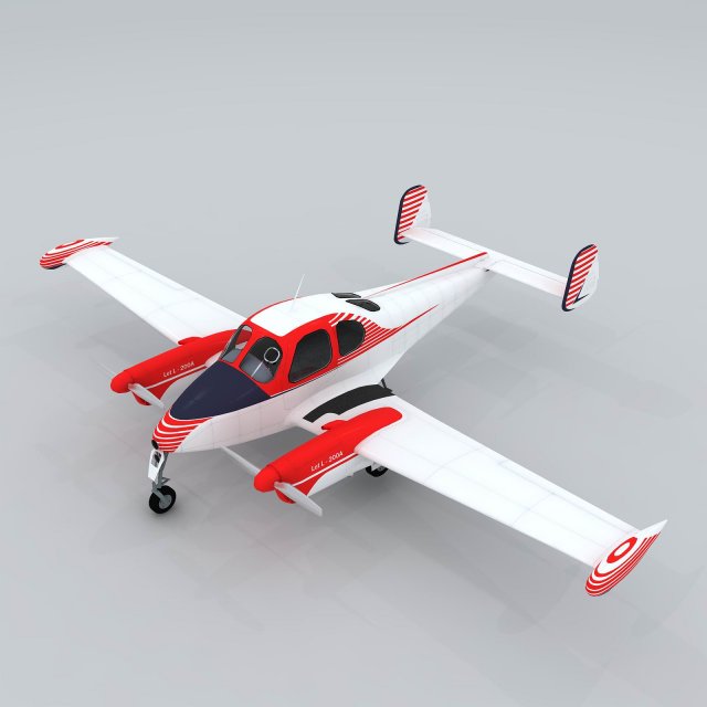transportation - aircraft 09 Model 3D .c4d .max .obj .3ds .fbx .stl .blend 
