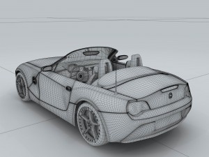 transportation - bmw car 01 z4 Modelo 3D