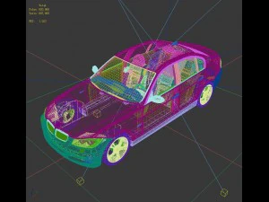 transportation - bmw car 07 3D Model