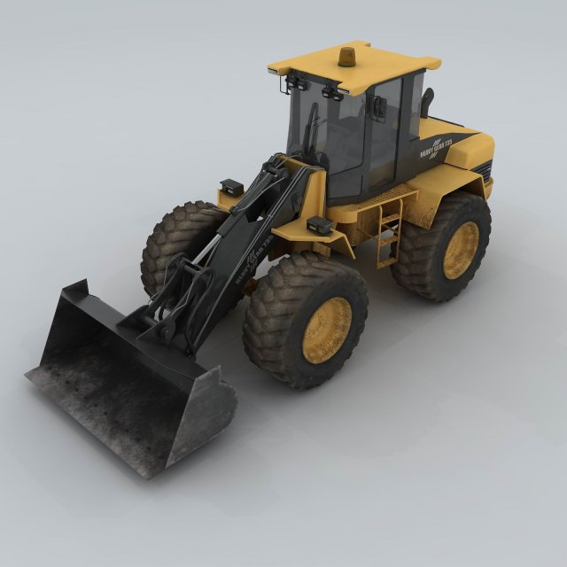 transportation - bulldozer 3D Model .c4d .max .obj .3ds .fbx .stl .blend 
