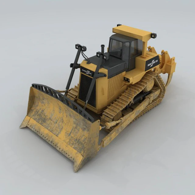 transportation - bulldozer 02 3D Model .c4d .max .obj .3ds .fbx .stl .blend 