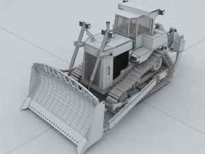 transportation - bulldozer 02 3D मॉडल